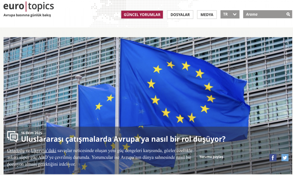 EuroTopics: Uluslararası çatışmalarda Avrupa’ya nasıl bir rol düşüyor?